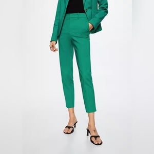 Mango Green Suit Pants